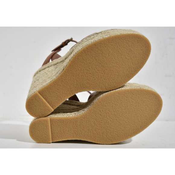 Saint Laurent Tribute Espadrille 85 Brown Ankle Strap Platform Wedge Sandal 40 - Picture 12 of 12